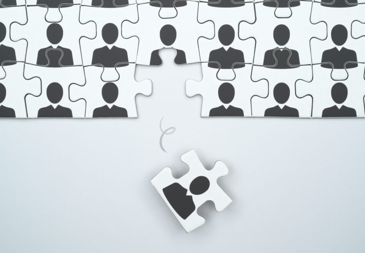 Dropping off puzzle piece.